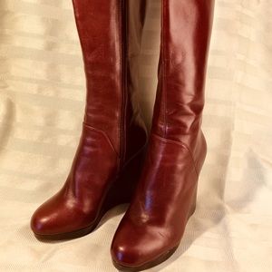 Nine West wedge tall boots
